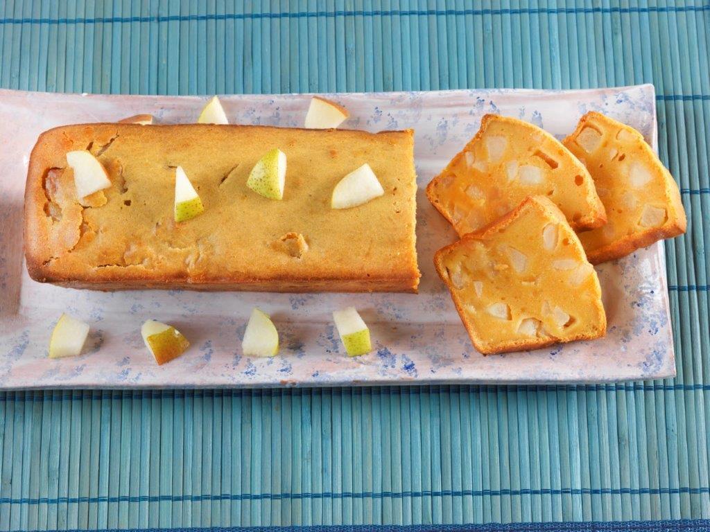 Gâteau au flan à la vanille et à la poire Gâteau au flan à la vanille et à la poire
