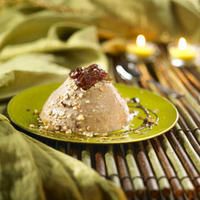 Entremet au lait d'avoine, dattes et crème de noisette, chocolat noir Entremet au lait d'avoine, dattes et crème de noisette, chocolat noir