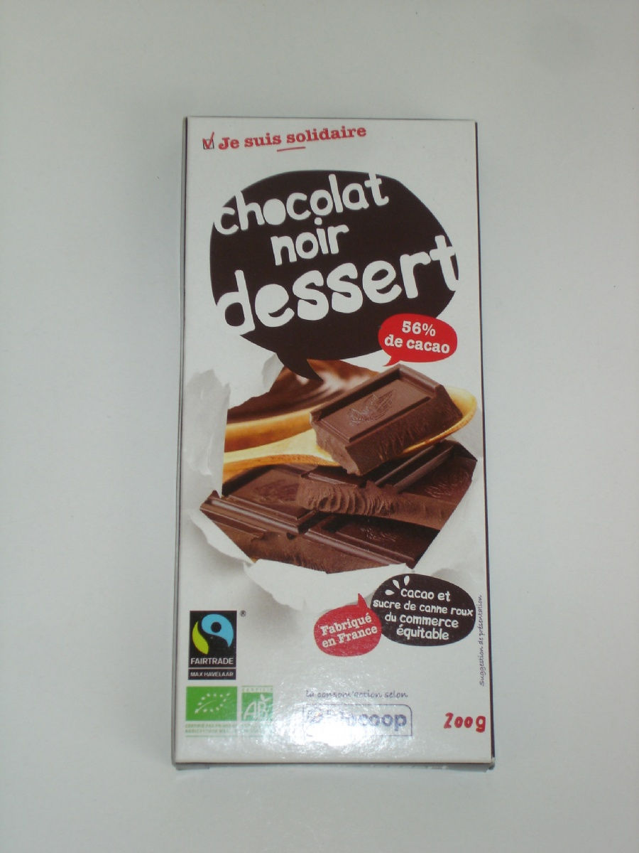 Chocolat noir dessert 56% 200g