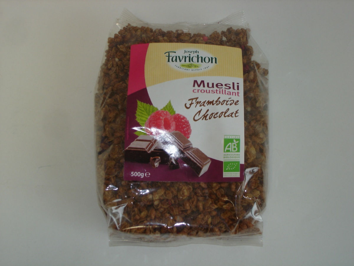 Muesli croustillant framboise choc 500g